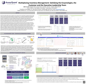 Multiplexing Inventory Management: Satisfying the Enzymologist, the Customer and the Executive Leadership Team